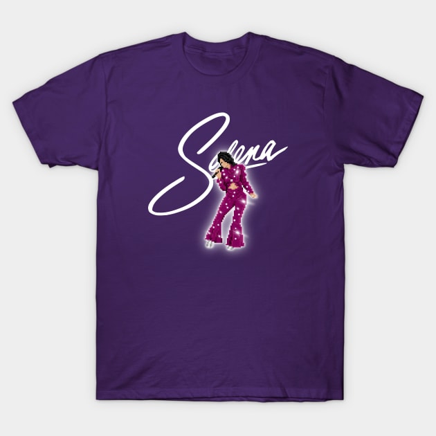 Selena Pixel Art T-Shirt by rokrjon